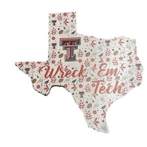 Texas Tech Decorative Wall Art Wooden Sign